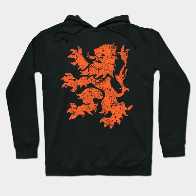 Dutch Lion Rampant, Distressed Hoodie by cartogram